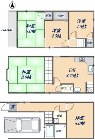 横小路町6丁目戸建ての物件間取画像